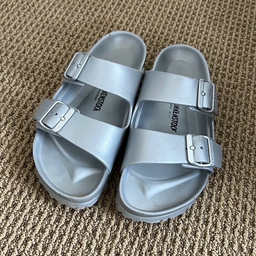 Birkenstock Arizona Essential silver metallic 9 40